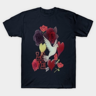 LOVE Vintage Pattern T-Shirt